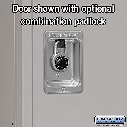 Salsbury Industries 62352GY-U Unassembled Standard Metal Locker with Double Tier,Grey - Image 6