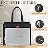 INSMEER Sac fourre-tout 2 en 1 pour femme, sac fourre-tout 2 en 1 avec compartiment à déjeuner, sac de travail avec compartiment à déjeuner isotherme, sac de travail pour ordinateur portable de 15,6 #2