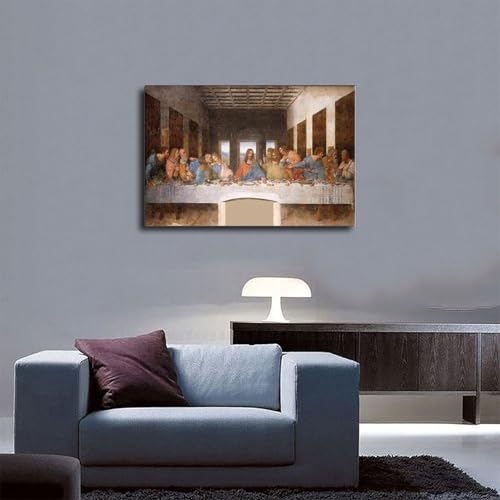 Cadre à suspendre La Cène Leonardo Da Vinci impression sur toile de qualité