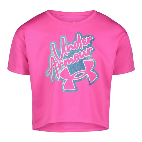 T-shirt Under Armour fille rose en maille légère et respirante