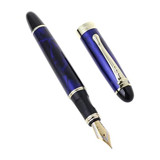 Ruda Jinhao X450 - Bolígrafo de punta rodante para estudiantes, pluma estilográfica de negocios, papelería, regalo, oficina, escuela, suministro y herramienta de escritura, color azul