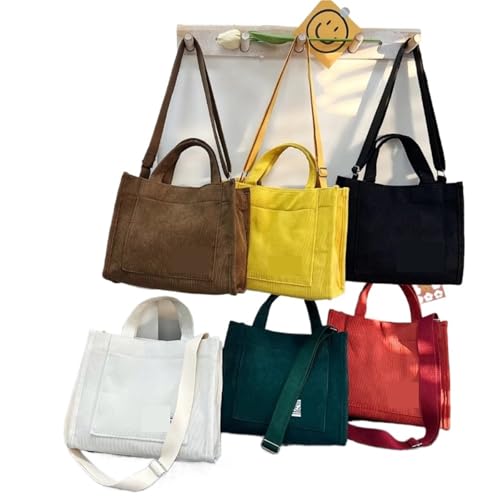 Women's Canvas Casual Tote Bag Retro Art Canvas Crossbody Bags for Women Corduroy Zipper Shoulder Handbags2
