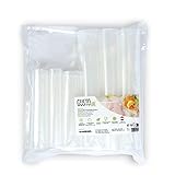 GustoVac Premium Vakuumierfolie: 6 Vakumierfolienrollen: 3x20x300cm + 3x30x300cm, mit geprägter Struktur: BPA FREI, reißfest, aromadicht – Folienrollen für Vakuumierer – Sous Vide - Vakuumrollen