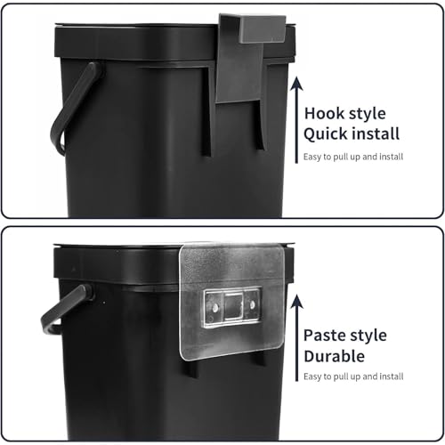 Set de canecas de basura plegables para compost 5L miniatura 6
