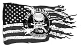 American Ripped Flag 2nd Amendment Right to Bare Arms Decal (6' x 3')