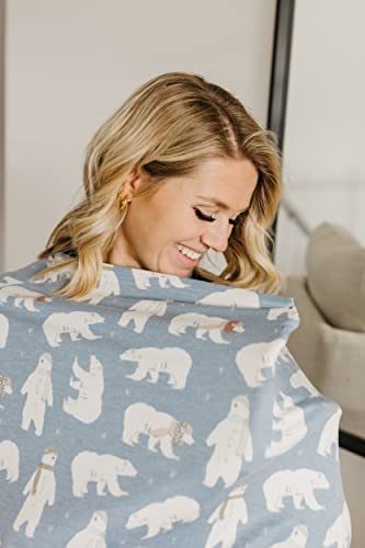Image of Copper Pearl Nursing Cover for Breastfeeding - Multi-Use Baby Car Seat Cover, Stroller Cover & Breast Feeding Cover Up for Women, Stretchy Breathable High Quality Cover for Boy or Girl, Polar