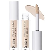 CCbeauty Hydrating Concealer Cream, Covers Under Eye Dark Circles & Blemishes, Waterproof Full-Coverage, Lightweight, Creamy Longlasting Face Eye Makeup, Light Sand