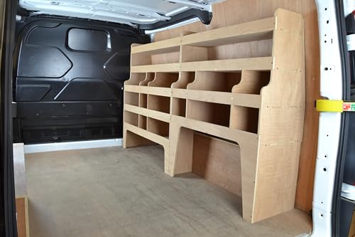DEMARVAN Van Racking Shelving Units, 2035mm Length, Fits inside Ford Transit Custom SWB and LWB 2013-2023 vans, Plywood Construction, Drivers Side WRK41.55