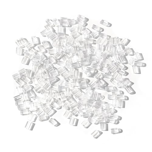 Aphumedc 200 piezas de silicona para pendientes, parte trasera suave y transparente para pendientes, parte trasera de aretes para tachuelas, goma hipoalergénica, repuesto de tope, cilíndrico