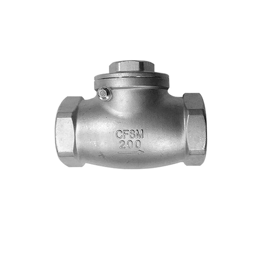DN80, válvula de retención oscilante, válvula antirretorno de acero inoxidable 304, rosca hembra BSP, WOG 200PSI, adecuada para agua, aceite, aire y otros medios
