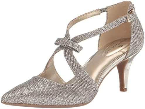 Bandolino Womens Zeffer Pump Gold Fabric 8 M