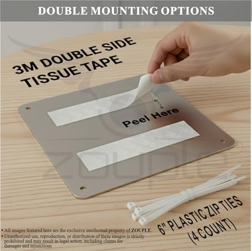 Image of Customize Steel Plate I for Bar Code, Logo, flat number, Name etc I Self Adhesive I 6x6, 6x4 inch