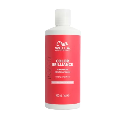 Wella Professionals Invigo Color Brilliance Shampoo Fine – Wella Color Shampoo für gefärbtes, feines Haar – milde Pflege mit Vitamin E und niedrigem pH-Wert – 500ml