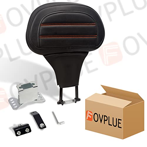 FOVPLUE Adjustable Rider Backrest, Detachable Plug-in Driver Backrest Pad w/Mounting Kit for Harley Touring CVO Road Glide Street Glide Tri Glide FLHTK/L Electra Glide Road King 2009-2023,Style 2