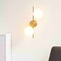 Applique Da Parete Moderna Con Sfera In Vetro - Lampada G9 Oro, IP20, Per Interni Casa O Ufficio