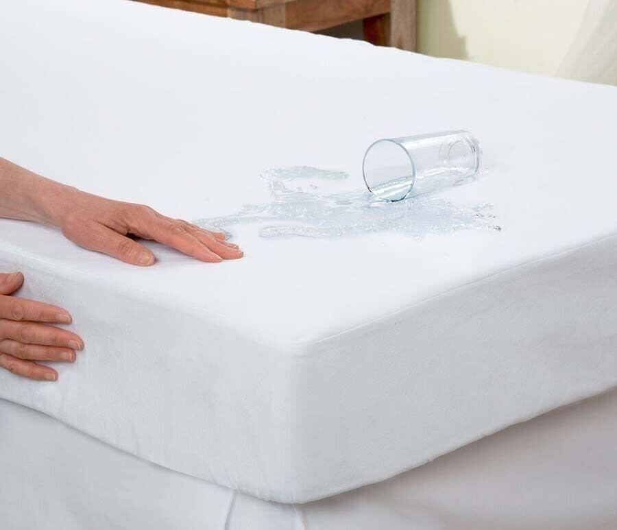 Waterproof Mattress Protector Non-Noisy Terry Towel with Natural Cotton Fibers for Ultimate Protection (King)