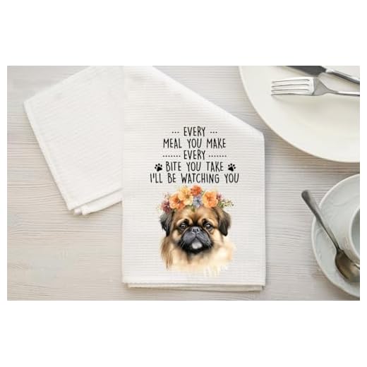 HKDesignGift Pekingese Kitchen Towel, Every Meal You Make Every Bite You Take I'll Be Watching You, Dog Kitchen Towel, Kitchen Funny Dish Towel, Pekingese Mom Gifts, Dog Lover Gifts