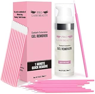 Eyelash Extension Remover, 20ml Lash Remover for Lash Extensions Eyelash Gel Remover Set with Brushes No Irritation Quick Dissolves Less than 60s Eyelash Adhesive Removal No fragrance