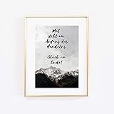 Din A4 Kunstdruck - ungerahmt - Spruch - Mut steht am 