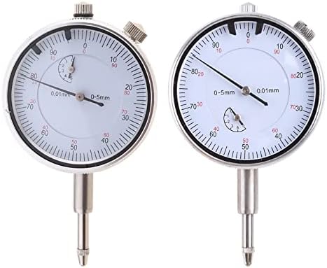 SCUDGOOD 0-5mm/0.01mm Dial Gauge Meter With Lug Back Precise Measure Instrument Dial Gauge Micrometer Tool Dial With Lug Back