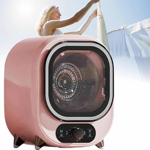 DDZJTPP Asciugatrice Centrifuga Portatile,Mini Asciugatrice 450W,Asciugatrice Piccola 0.8Kg,2 modalità di Asciugatura,Indipendente/Sottobanco,per Piccoli Appartamenti O Dormitori,Pink