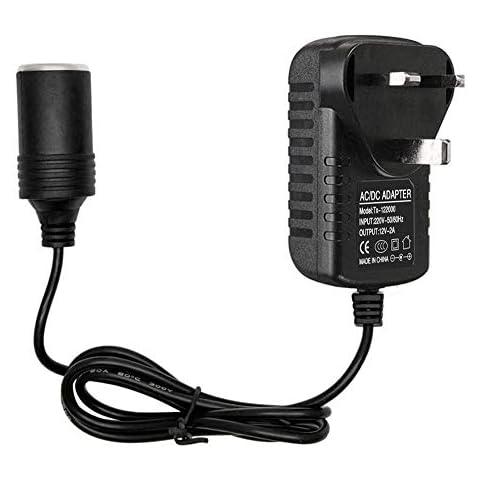 Car Cigarette Lighter DC Adapter 100V-240V to 12V 2A Power Socket Adapter Converter, Car Cigarette Lighter Socket Power Adapter Charger UK Plug Household Cigarette Lighter Cover