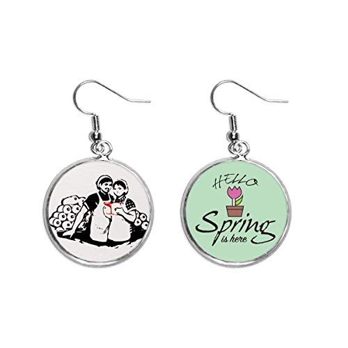 Pendientes de primavera estilo chino para looks de eventos y terrazas