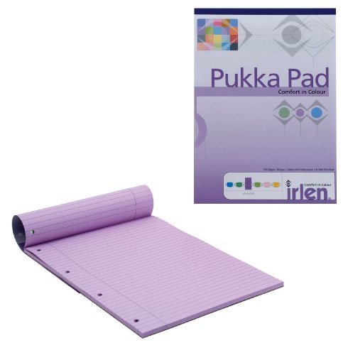 Pukka Dyslexia Pad A4 80gsm Ruled With Margin 100 Pages 50 Sheets - Color: Lavender