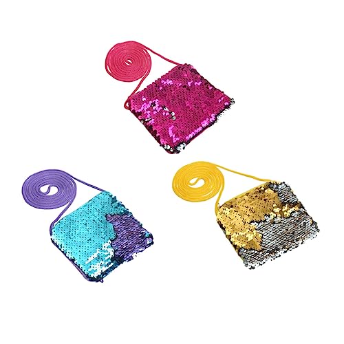 3pezzi Borsetta Paillettes Per Portamonete Piccoli Per Monete Giocattoli e Accessori Fashion Per Ragazze