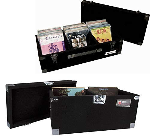 Odyssey Clp200P Carpeted Pro Dj Case For 200 Lp Vinyl Records With Detachable Lid And C45200 Carpeted Dj Case For 7/45 Rpm Vinyl Records #TOP2