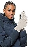 wärmend Jack Wolfskin Damen HIGH CURL Glove W Handschuh, Cotton White, M