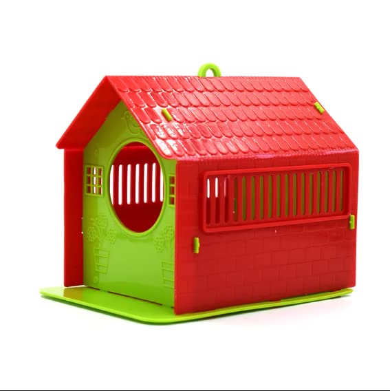 GARDECO Plastic Nest Box House Easy Hanging Mountable with Concave Tray and Perch for Sparrow Parrot Pet Supplies Breeding Home (Red & Green Color) (B0B6JPMX14) Amazon Price History, Amazon Price Tracker