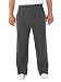 Jerzees Dri-Power Poly Pocketed Open-Bottom Sweatpants, XX-Large - Black Heather