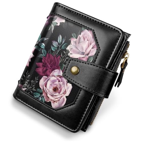 Simikol Small Womens Wallet Billfold RFID Credit Card Holder Ladies Purse