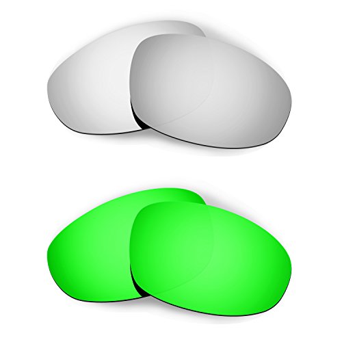Lentes compatibles con Oakley Juliet repuesto cristales polarizados titanio verde esmeralda