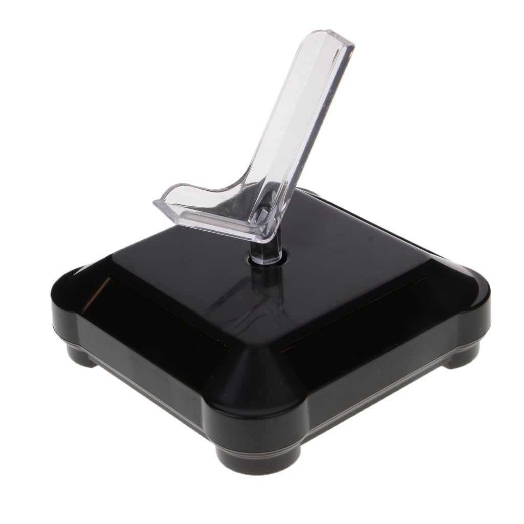 QLECXZI Rotating Stand Display Featuring 360 Degree Turntable Functionality Solar Powered Showcasing Mobile Phones Jewelry Accessories Solar Rotating Display