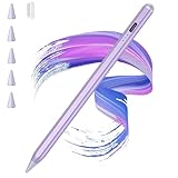Stylus Pen for iPad 2018-2025 with Palm Rejection,Faster Charge,Tilt Sensitivity iPad Pencil Compatible with A16/10th/9th/8th/7th/6th,Pro 11/13in (M4),Air M3/M2/5th/4th,Pro 11/12.9in,Mini 6/5 (Purple)