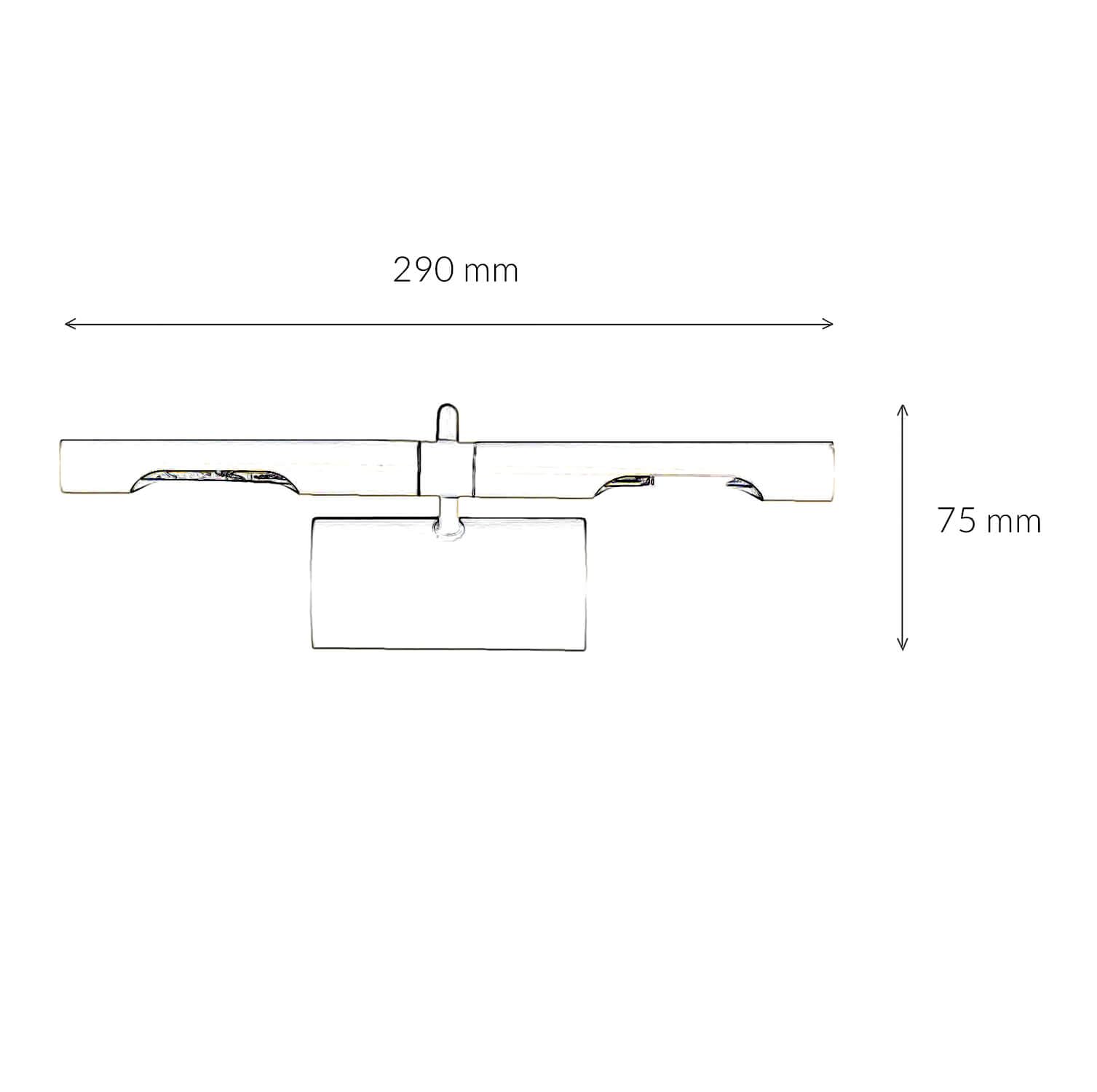 Bilderleuchte aus Metall in Messing Antik 2xG9 B:29cm klassisch Spiegelleuchte für Flur Bad Wohnzimmer Schlafzimmer Wandlampe Bilderlampe Wandleuchte Innen