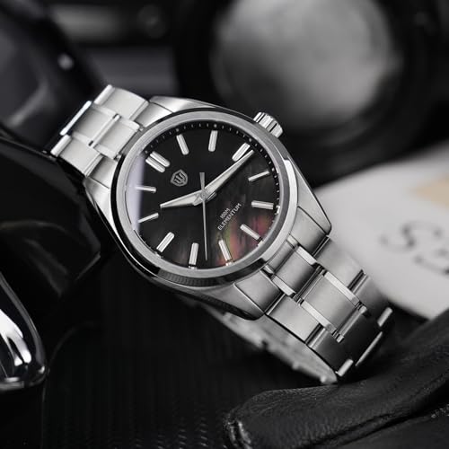 Image of watchdives WD0003C Elementum Original Design Men Watch VH31 Sweep Second Quartz Watch 36mm Sapphire Crystal Luxury Wristwatch 100m Waterproof Stainless Steel
