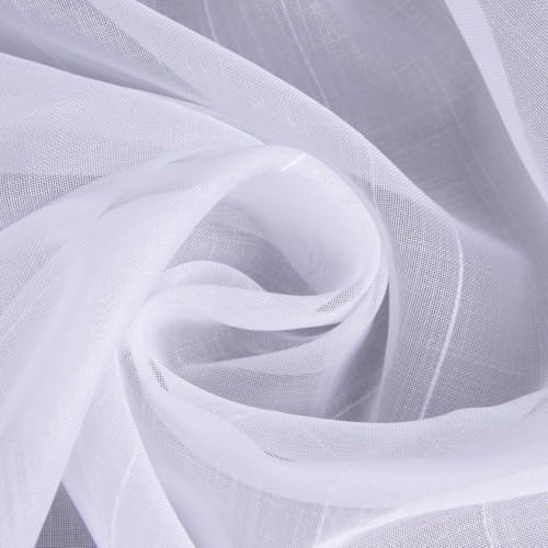 SCHÖNER LEBEN. Stores Wohnwagen Caravangardine doppelt Bleiband weiß 180cm hoch