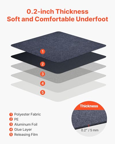 Miniatura 3 de Vevor Losetas De Alfombra De 610 X 610 Mm, 15 Uds, Autoadhesivas, Acolchadas Y Suaves, Para Suelos Comerciales, Sin Costuras, 5,6 M , Fácil De Instalar Para Sala De Estar Y Oficina, Color Gris