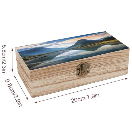 Boîte de rangement en bois avec couvercle, le cadeau idéal pour bijoux et photos