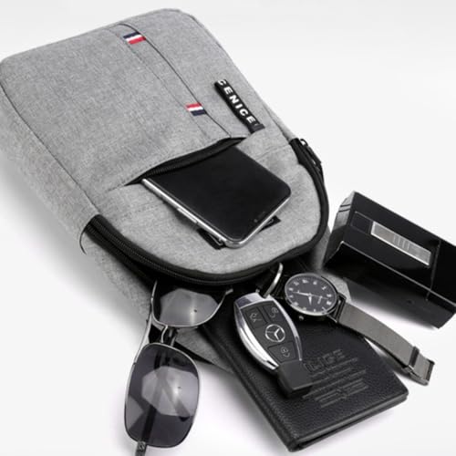 Mini Mochila Bolsa Transversal de Ombro, Impermeável, Saída para Fone de Ouvido