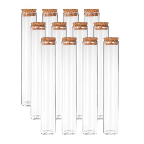 Tube à essai 100ml en verre pour décoration de mariage et contenants de bonbons PATIKIL x12