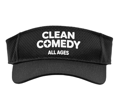 Clean Comedy All Ages Family Friendly Humor Sport Sun Visor, Youth, One Size, Black