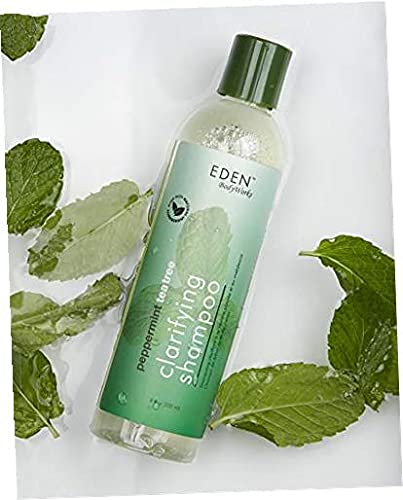 EDEN BodyWorks Peppermint Tea Tree Clear Clarifying Shampoo | 8 oz | Refresh Scalp, Remove Build Up, Prevent Dandruff - Packaging May Vary