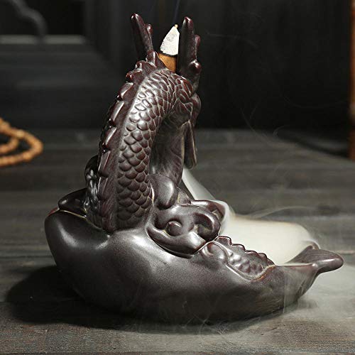 Vbnhgf Figurine Animal Statue Ornaments Statue Ornaments Sculptures Big Dragon Backflow Incense Burners Or Can Choose Different Scents Cones In Box For Home Decoration As Xmas Gift #TOP4