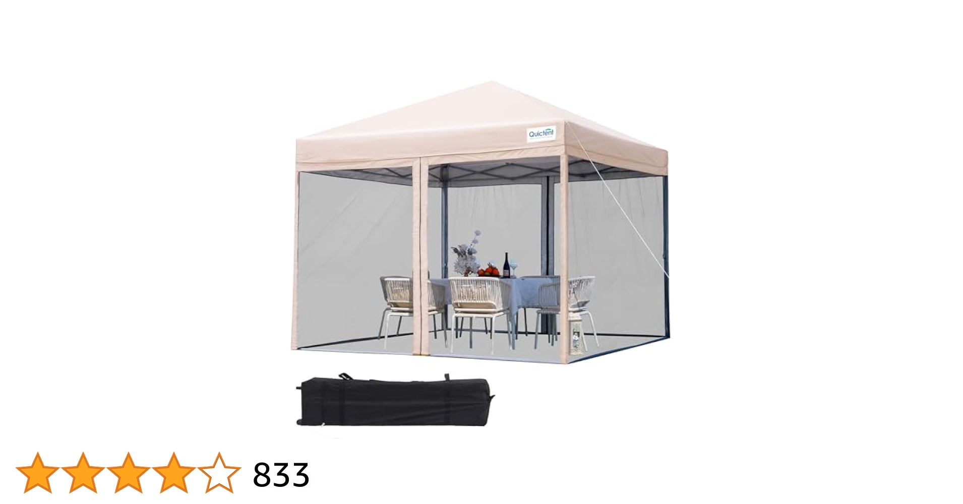 Quictent ワンタッチ タープテント 蚊帳テント UVカット Amazon.co.jp: Quictent ワンタッチ タープテント 蚊帳テント 3