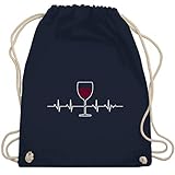 Männer und Frauen finden hier ein witziges Motiv: Mit einem Weinglas, einem Statement und einem Herzschlag passt es perfekt zum Männerabend