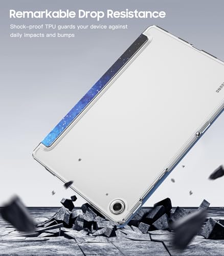 Image of TiMOVO Case for Samsung Galaxy Tab A11+ /A11 Plus 11 inch 2026, Blue Starry Sky | Fit for SM-X230 /X236 /X238, Slim Soft TPU, Translucent Frosted Back, Auto Wake /Sleep